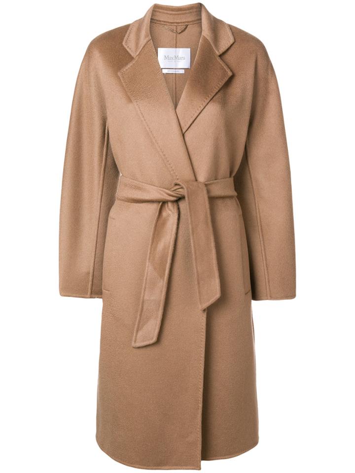 Max Mara Tie Waist Overcoat - Nude & Neutrals