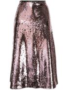 Vivetta Sequined Midi Skirt - Pink & Purple