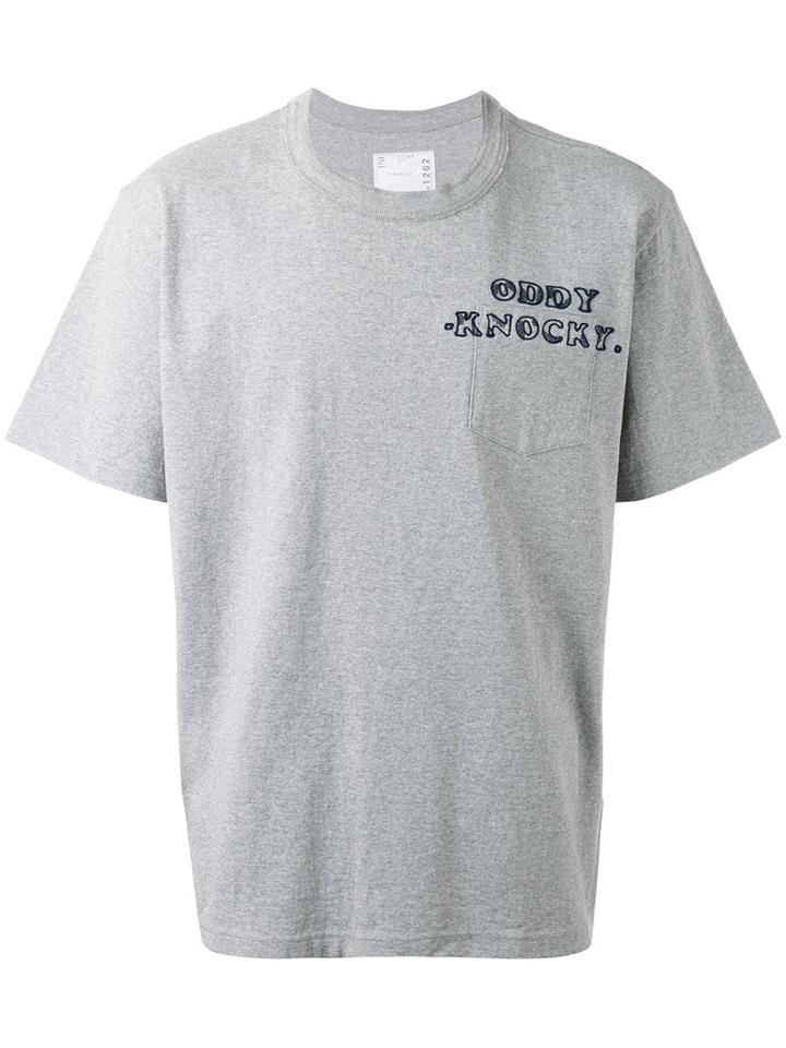Sacai - Oddy Knocky T-shirt - Men - Cotton - 3, Grey, Cotton