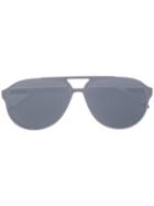 Thom Browne Eyewear Mirrored Aviator Sunglasses - Grey