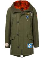 Yves Salomon Homme Appliqué Detail Coat - Green