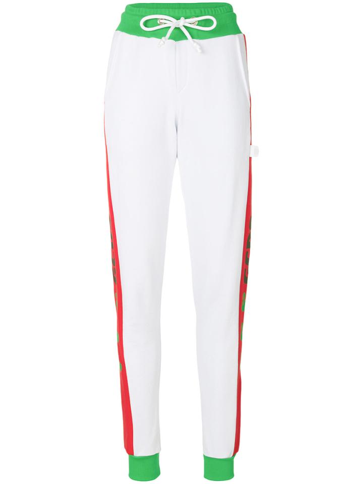 Gcds Colour-block Fitted Trousers - White