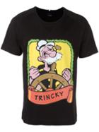 +people Trincky Print T-shirt, Men's, Size: Xl, Black, Cotton
