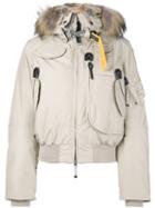Parajumpers Raccoon And Rabbit Fur Trim Puffer Jacket, Women's, Size: Medium, Nude/neutrals, Polyamide/polyester/feather Down/racoon Fur