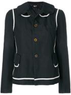 Comme Des Garçons Comme Des Garçons Two-tone Button Jacket - Black