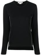 Comme Des Garçons Comme Des Garçons Zipped Crewneck Sweatshirt - Black
