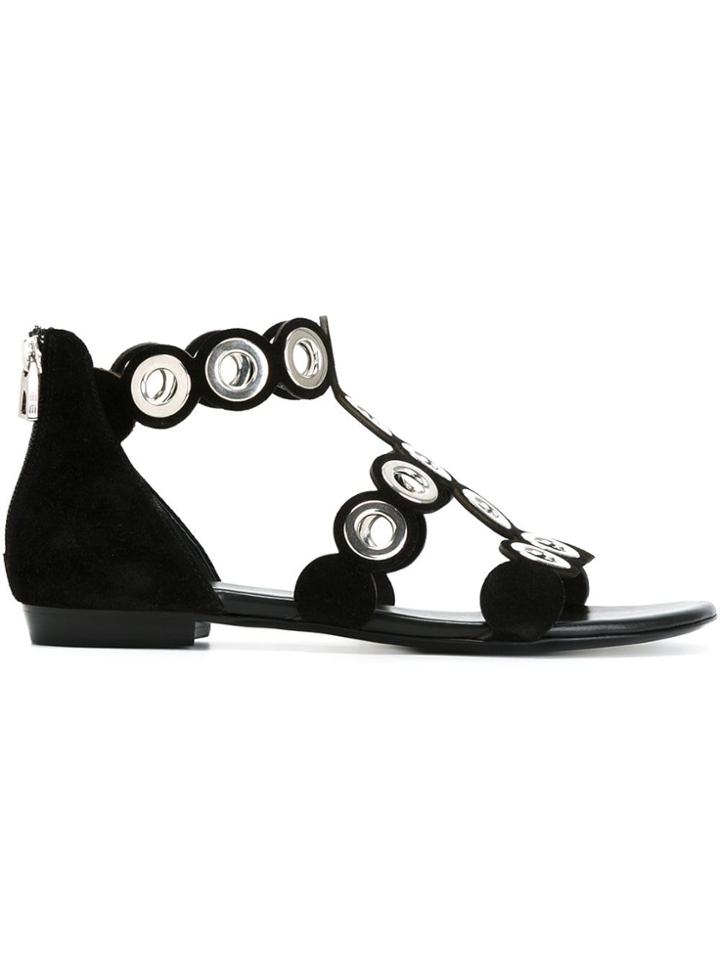 Barbara Bui Eyelet Sandals - Black