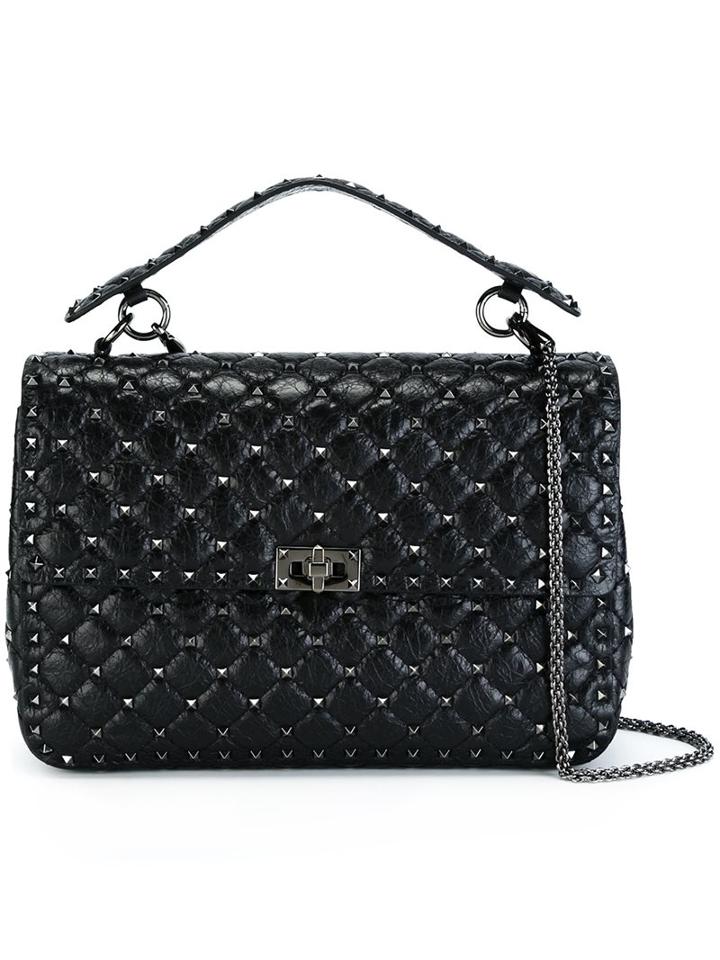 Valentino 'rockstud' Spike Shoulder Bag, Women's, Black