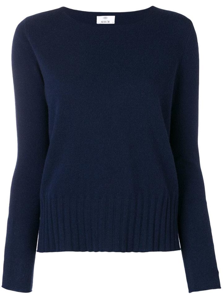 Allude Lightweight Knitted Sweater - Blue