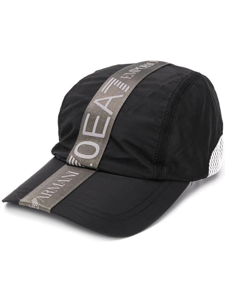 Ea7 Emporio Armani Logo Band Cap - Black