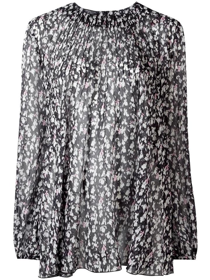 Giambattista Valli Printed Blouse, Women's, Size: 44, Black, Silk