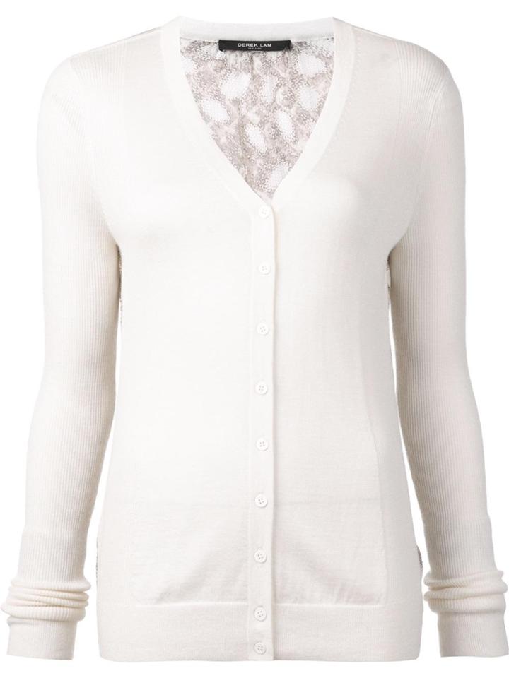 Derek Lam Printed Back Cardigan - Nude & Neutrals