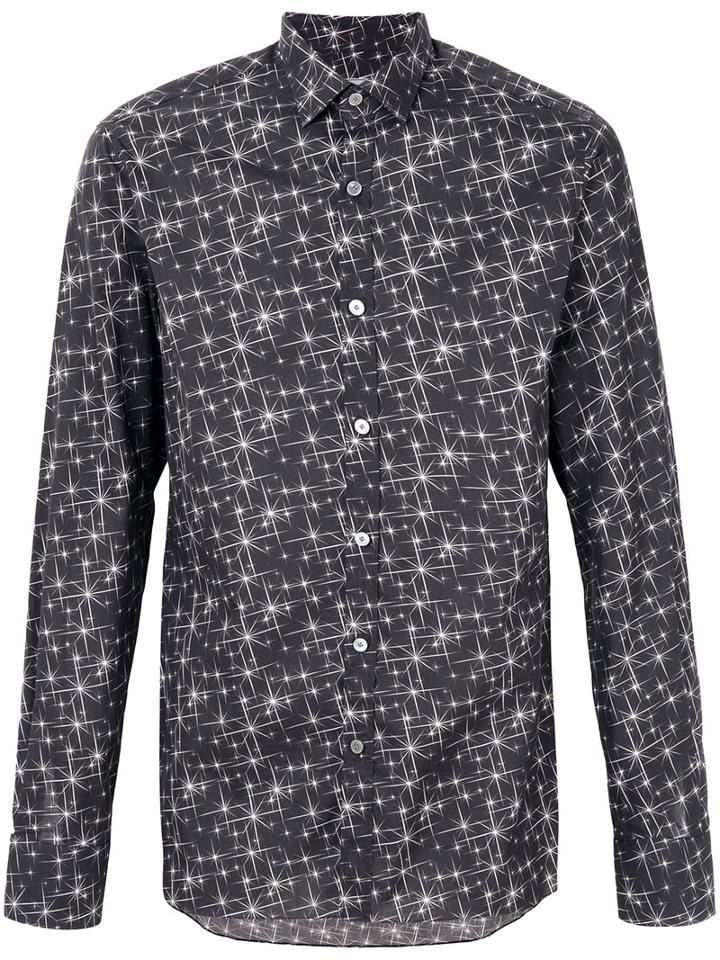Lanvin - Embroidered Shirt - Men - Cotton - 38, Black, Cotton