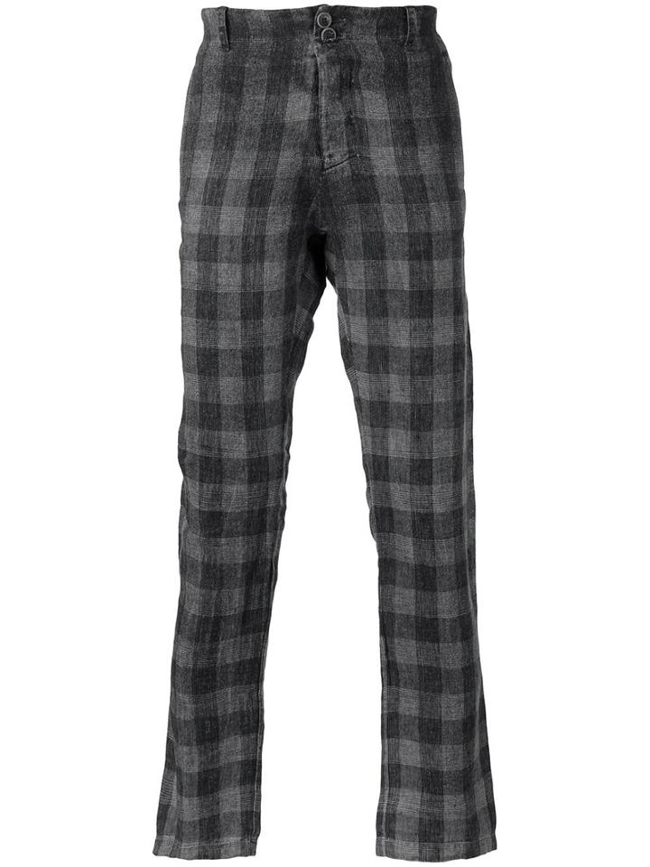 Transit Checked Trousers, Men's, Size: Xs, Grey, Cotton