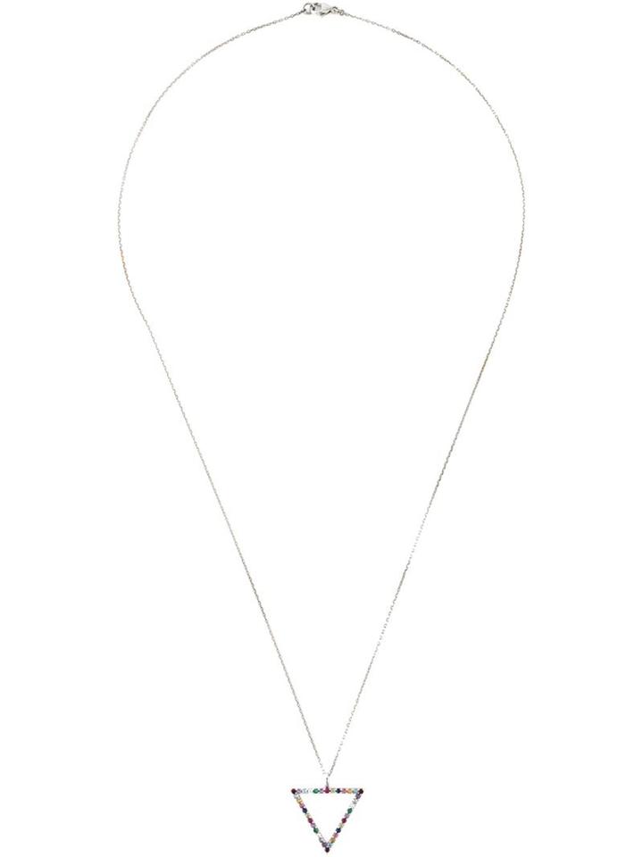 Gisele For Eshvi 18kt White Gold Gemstone Necklace, Women's