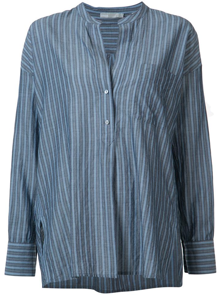 Vince Striped Shirt, Women's, Size: Xs, Blue, Cotton