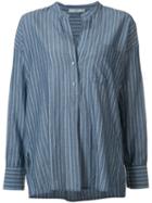 Vince Striped Shirt, Women's, Size: Xs, Blue, Cotton
