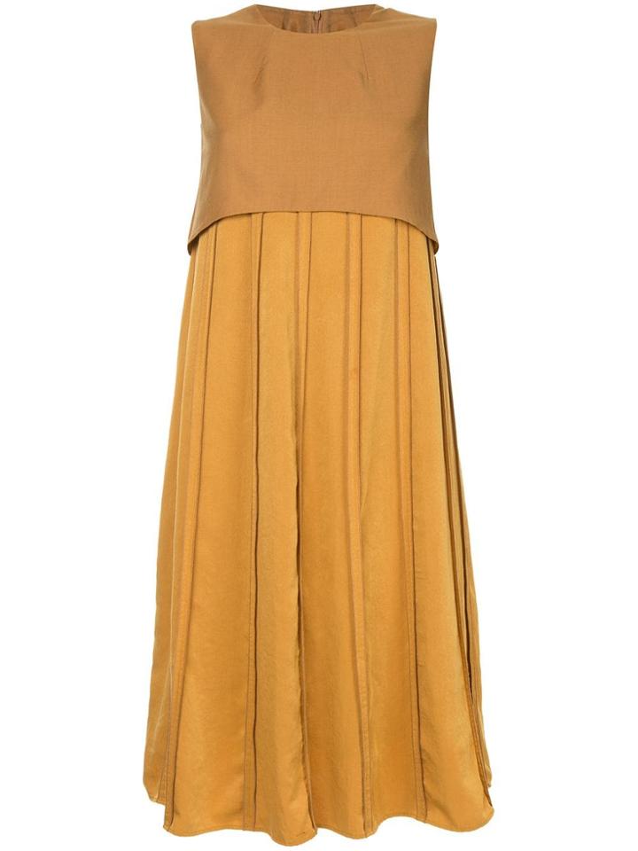 Muller Of Yoshiokubo Open Back Flared Dress - Yellow