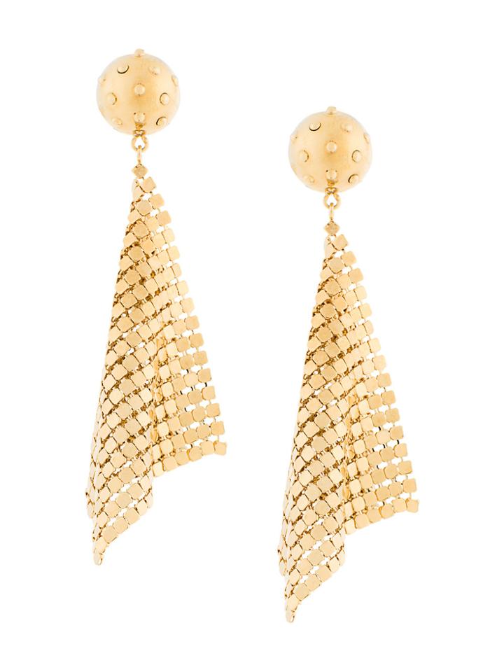 Prada Mesh Earrings - Metallic
