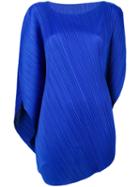 Pleats Please By Issey Miyake - Pleated Blouse - Women - Polyester - 5, Women's, Blue, Polyester
