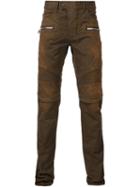 Balmain Biker Jeans, Men's, Size: 30, Brown, Cotton