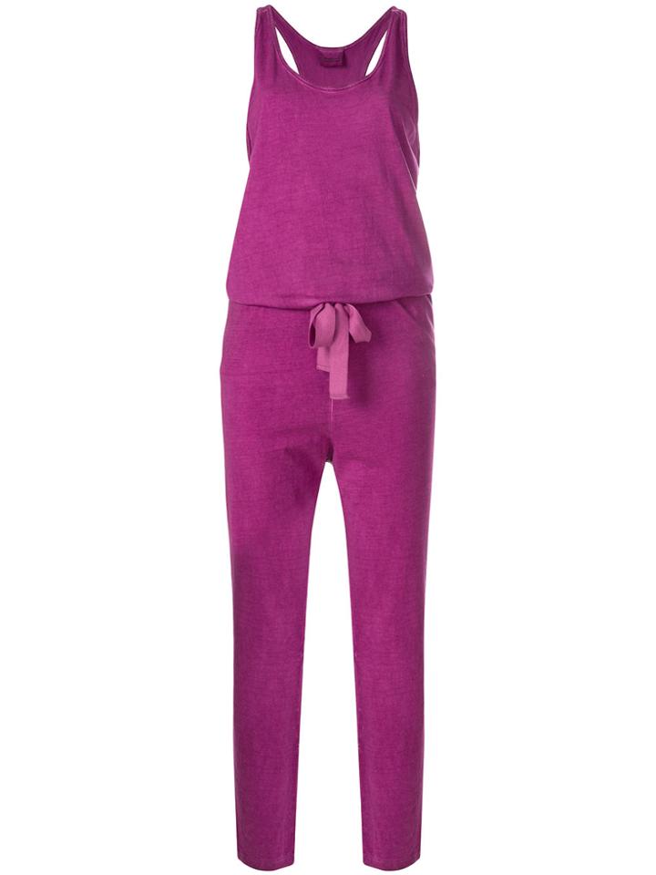 Humanoid Tie Waist Jumpsuit - Pink & Purple