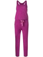 Humanoid Tie Waist Jumpsuit - Pink & Purple