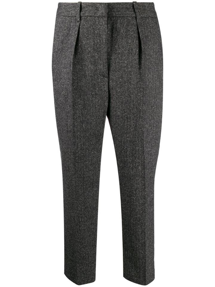 Dondup Herringbone Print Trousers - Grey