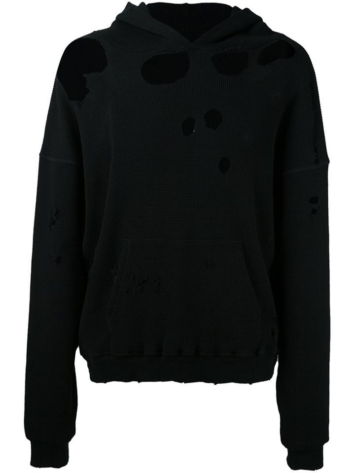 Unravel Project - Destroyed Effect Sweatshirt - Men - Cotton - Xl, Black, Cotton