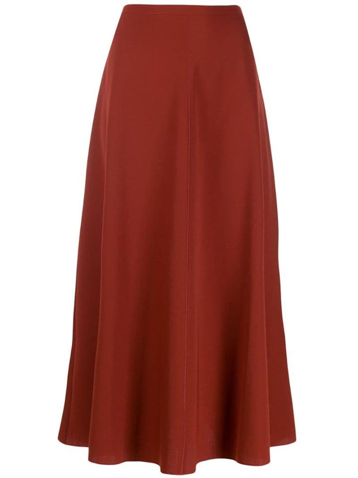 Forte Forte Twill Midi Skirt - Red