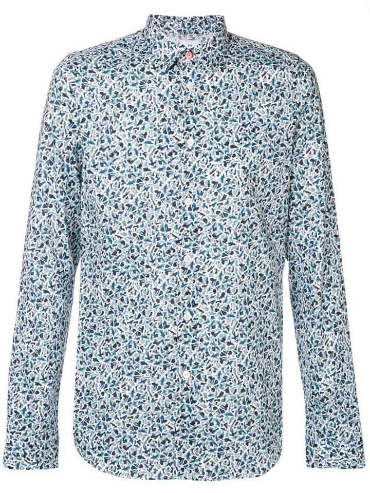 Ps Paul Smith 'fox Camouflage' Print Shirt - White
