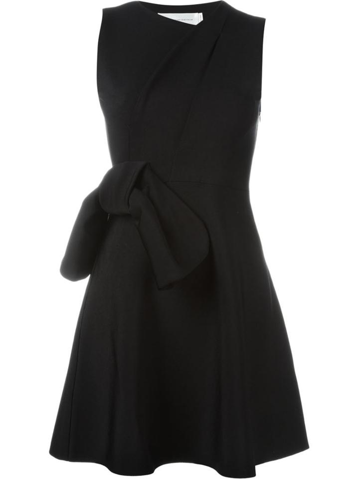 Victoria Victoria Beckham Bow Detail Skater Dress, Women's, Size: 6, Black, Nylon/spandex/elastane/viscose