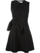 Victoria Victoria Beckham Bow Detail Skater Dress, Women's, Size: 6, Black, Nylon/spandex/elastane/viscose
