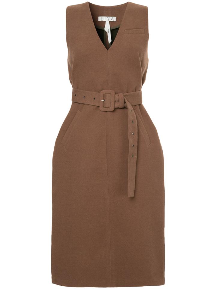 Liya V-neck Vest - Brown