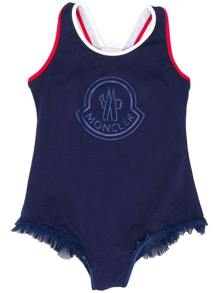 Moncler Kids Logo Swimsuit - Blue