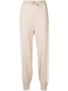 Agnona Side Stripe Joggers - Nude & Neutrals