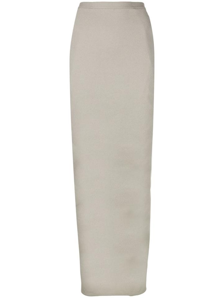 Rick Owens Fitted Maxi Skirt - Grey