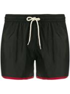 Nos Beachwear Contrast Trim Swim Shorts - Black