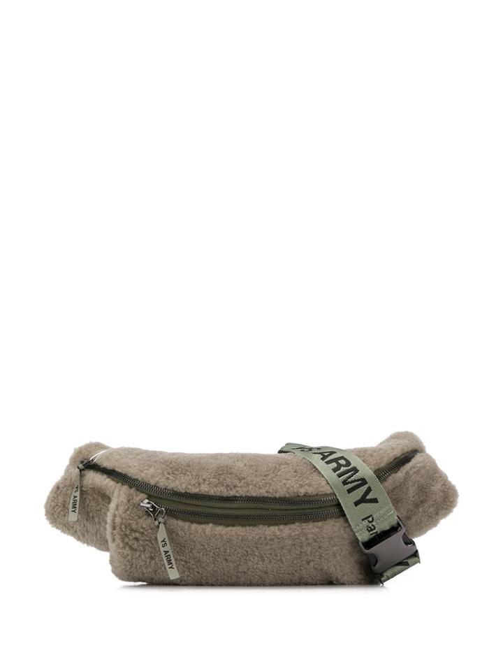 Yves Salomon Army Fur Belt Bag - Green