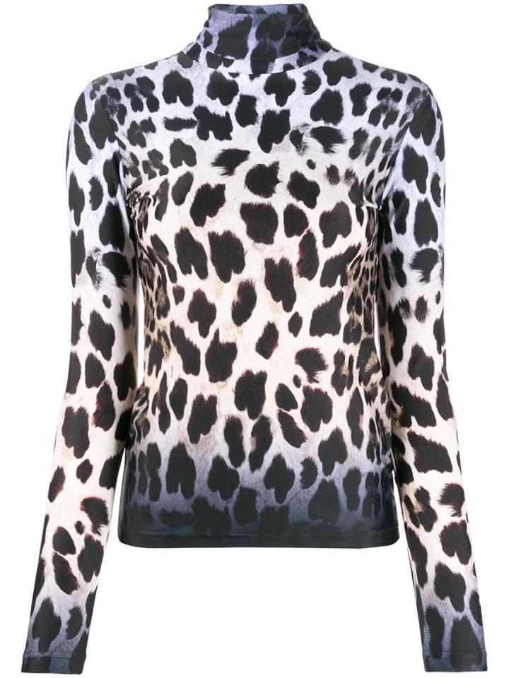 R13 Leopard Print Sweatshirt - Black
