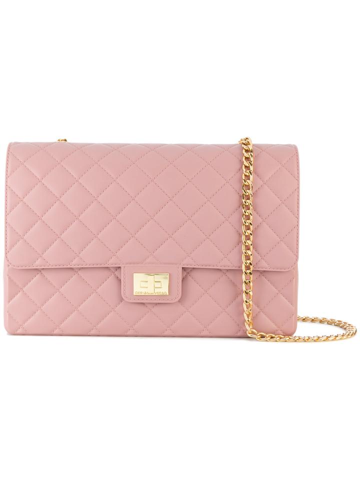 Designinverso Quilted Shoulder Bag - Pink & Purple