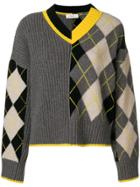Pringle Of Scotland Argyle Panel Jumper - Grey