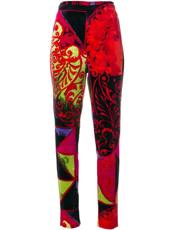 Versace Vintage Optical Printed Trousers - Multicolour