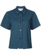 Marni Cropped Asymmetric Shirt - Blue