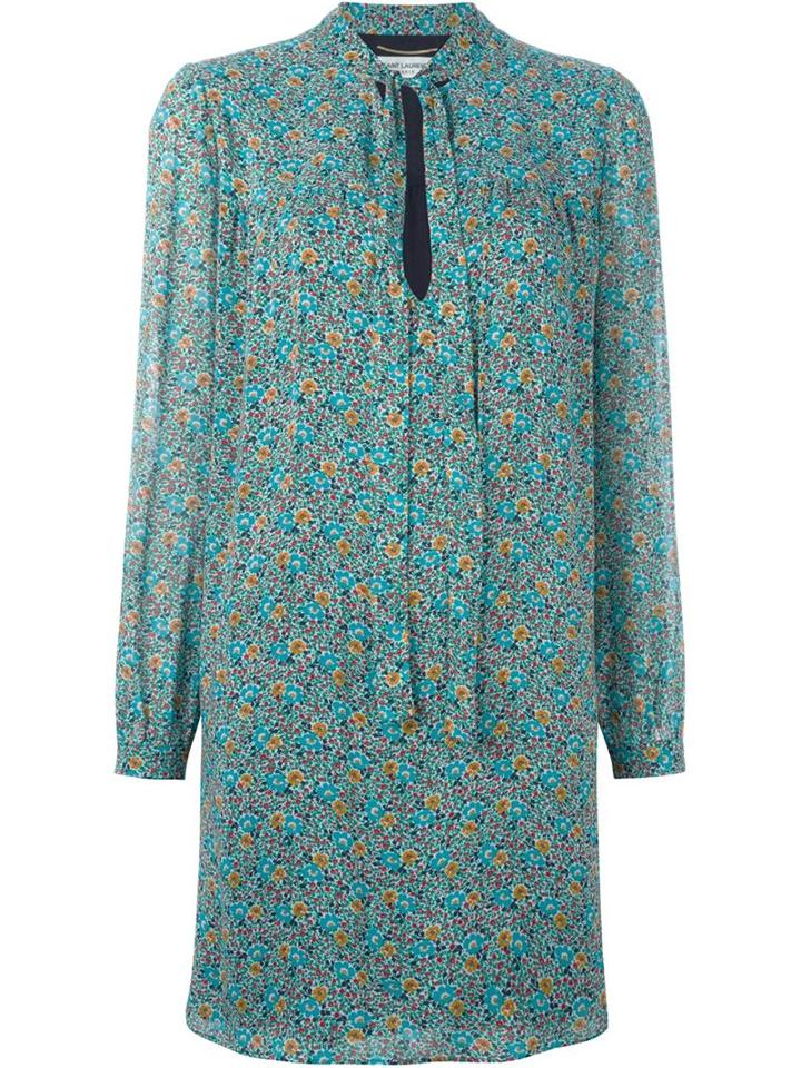 Saint Laurent Floral Print Dress
