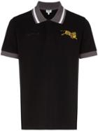 Kenzo Tiger Appliqué Polo Shirt - Black