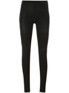 Mm6 Maison Margiela Cut-out Leggings, Women's, Size: Xl, Black, Acetate/polyamide/spandex/elastane