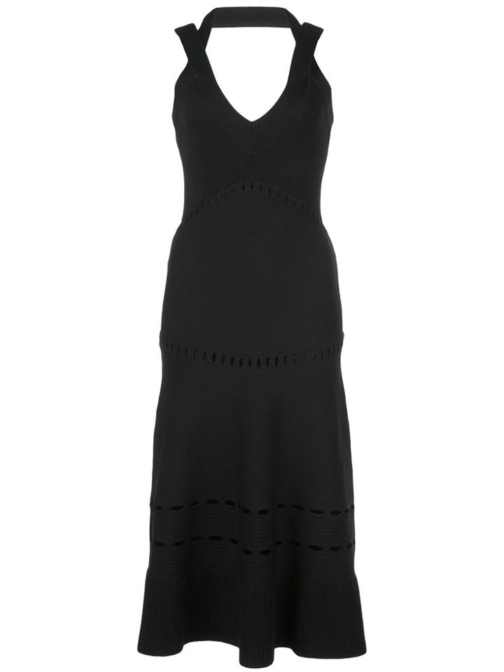 Alexis Betti Halter Neck Midi Dress - Black