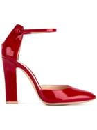 Gianvito Rossi Red Patent Ankle Strap Heels