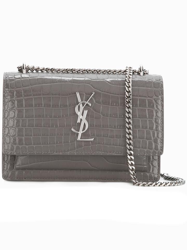 Saint Laurent - Small Sunset Monogram Satchel - Women - Leather - One Size, Women's, Grey, Leather
